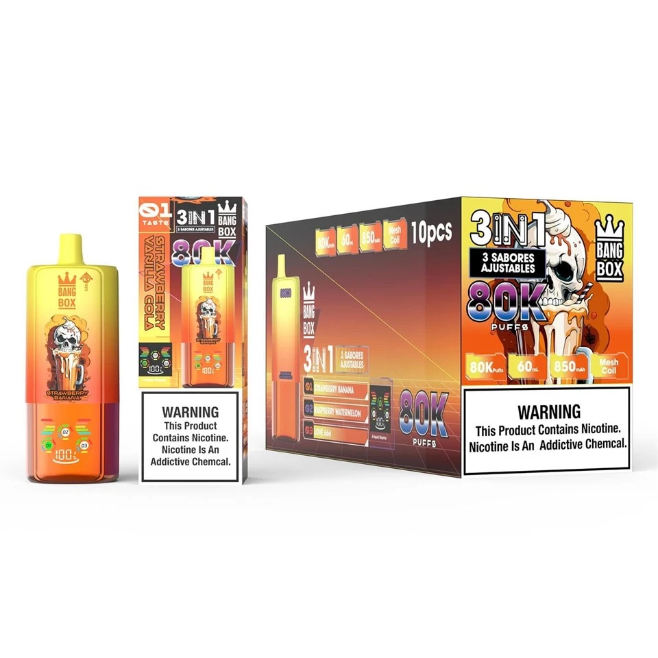 BANG BOX 80k Puffs 3 in1 Adjustable Flavor E-cigarette high quality